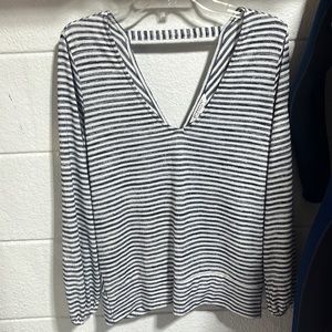 LIVERPOOL Las Angeles blue and white striped shirt size medium- NEW!